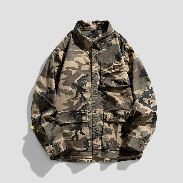 Herren Modische Camouflage-Überhemdjacke Drune
