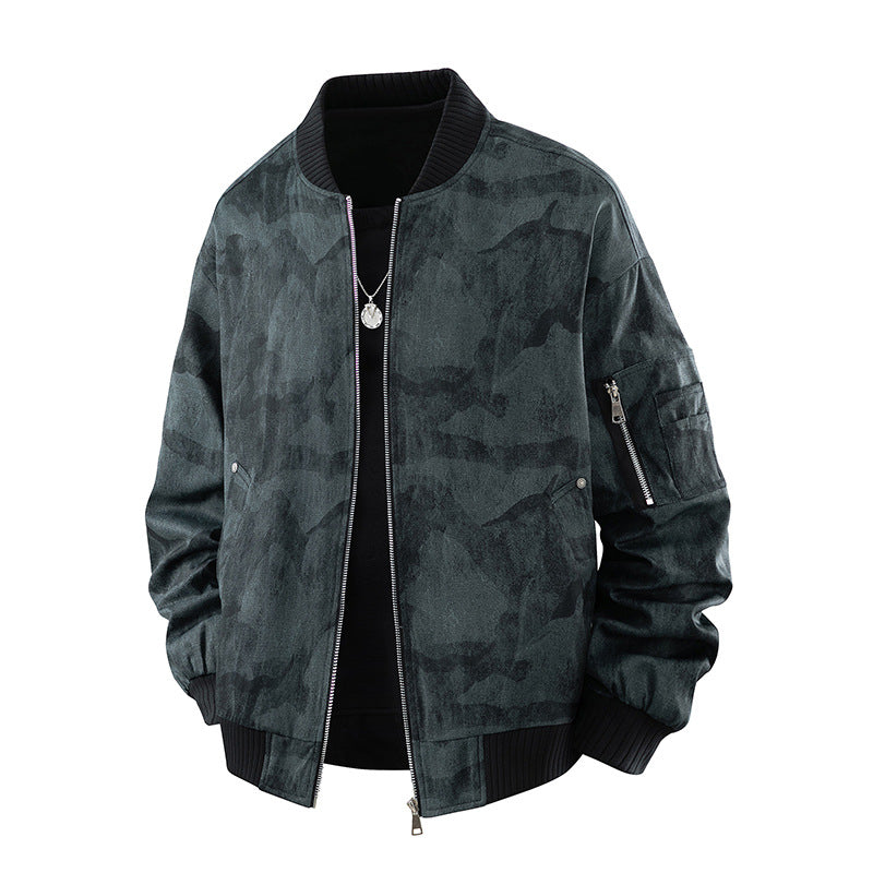 Herren Stylische Bomberjacke mit hohem Kragen