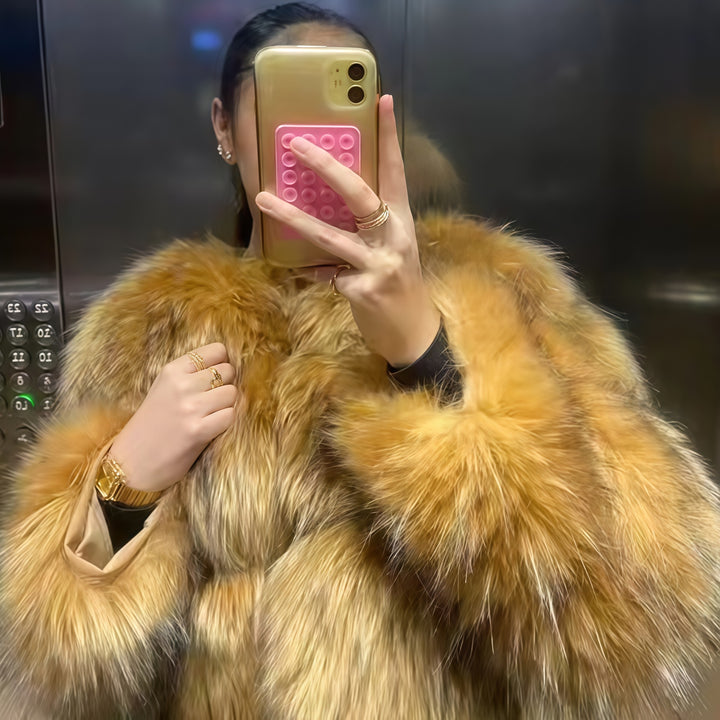 Damen Kunstpelzjacke Drune