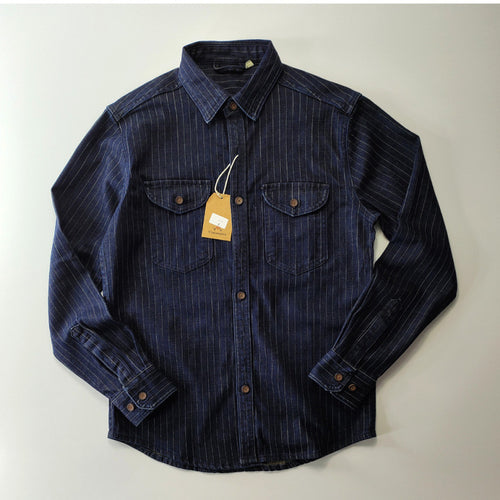 Herren Karierte Denim-Hemdjacke Drune