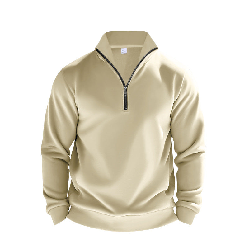 Herren Sweatpullover mit halbem Reißverschluss und atmungsaktiver Struktur Drune