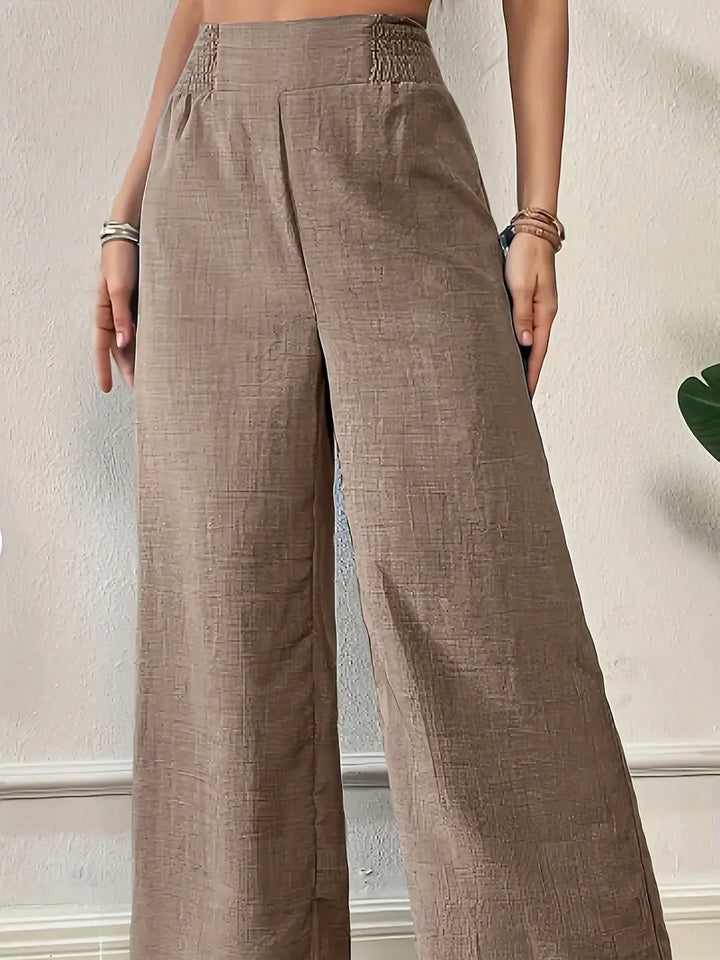 Damen Weite Sommerhose mit elastischem Bund und Taschen Drune