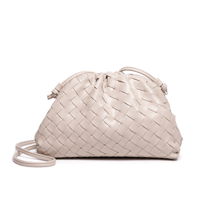 Drune | Leder Umhängetasche für Damen - Minimalistische Gewebte Tasche