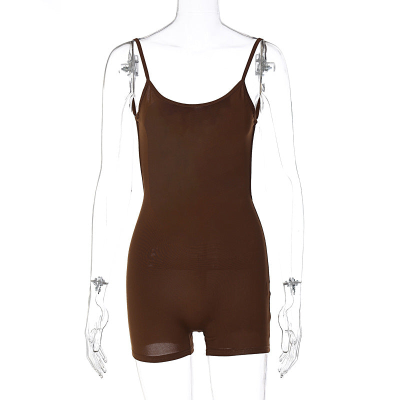 Damen Bodysuit mit schmalem Schnitt und feinen Spaghetti-Trägern Drune