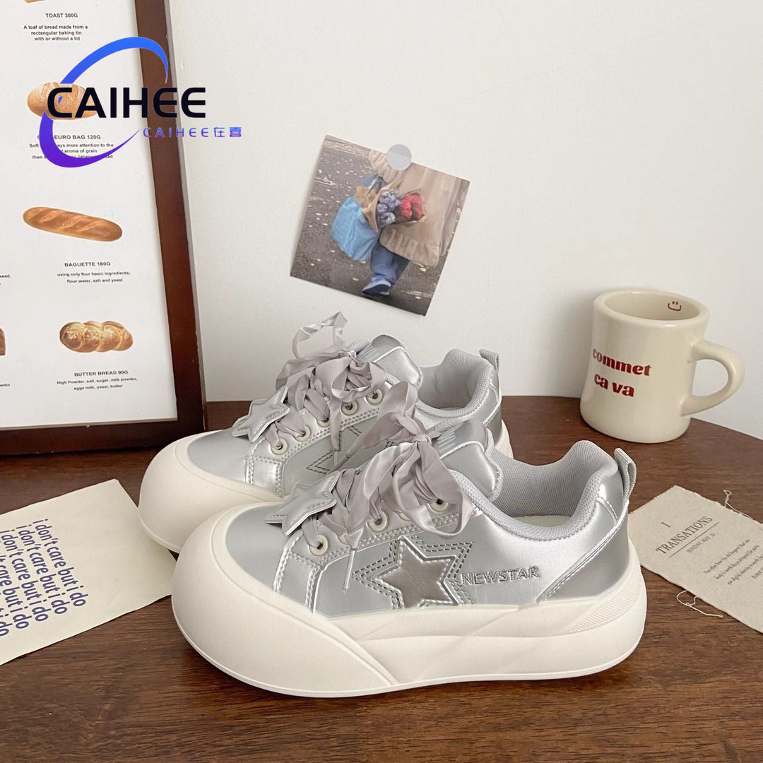 Damen Sportliche Sneakers mit modischem Design und dicker Laufsohle Drune