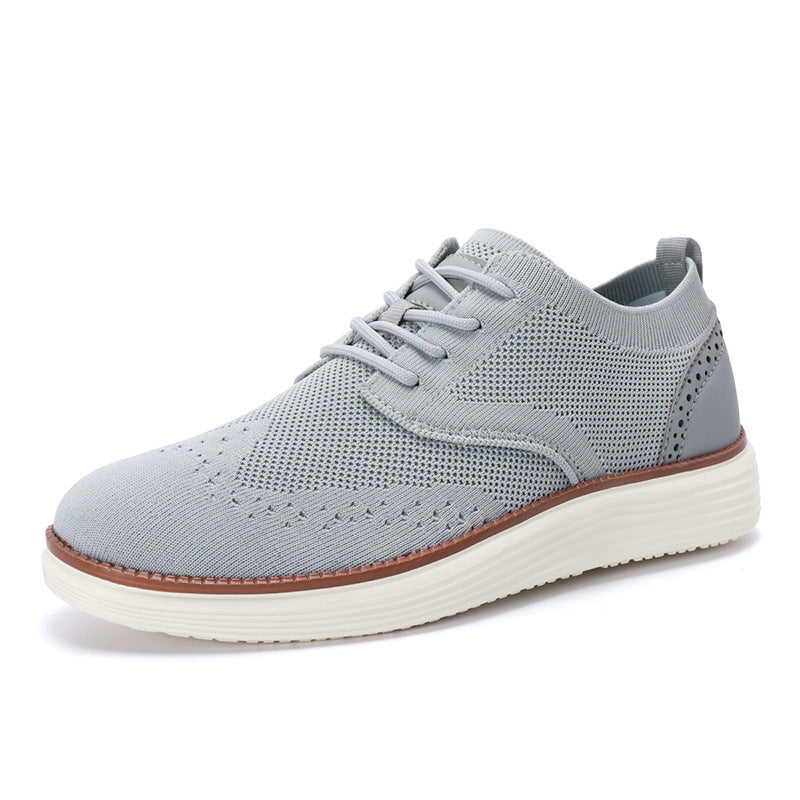 Herren nan gestrickter Oxford-Sneaker mit Wingtip-Perforation und federleichter EVA-Sohle Drune