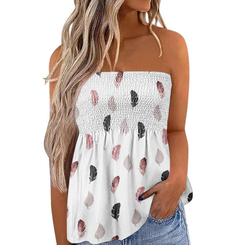 Damen Bandeau-Top mit floralem Einsatz Drune