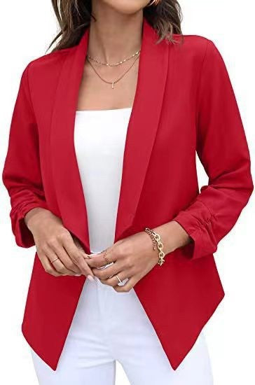 Damen eleganter und luftiger Blazer mit asymmetrischem Schnitt Drune