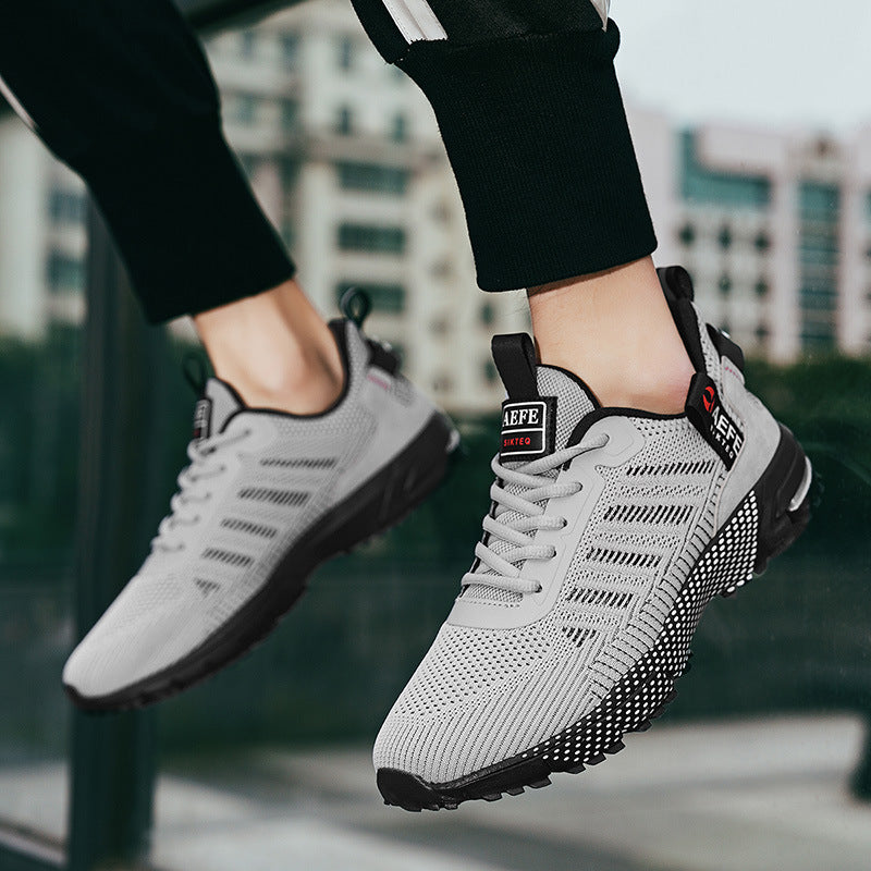 Herren atmungsaktive leichte Laufschuhe mit stoßdämpfender Gelfederung und rutschfester Außensohle Drune