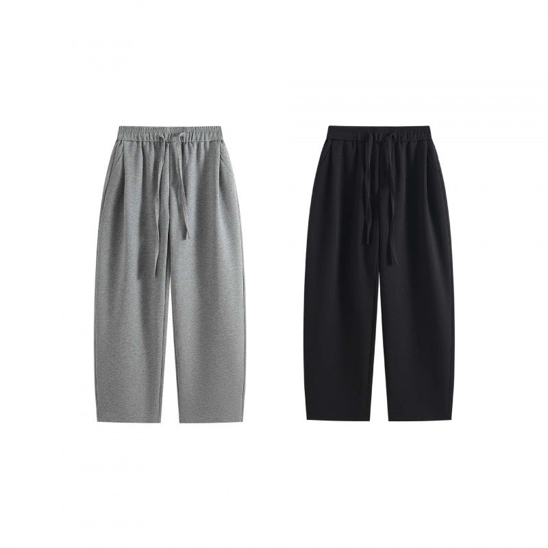 [Damen] Weite Highwaist-Loungehose mit Kordelzug, elastischem Bund und Seitentaschen Drune
