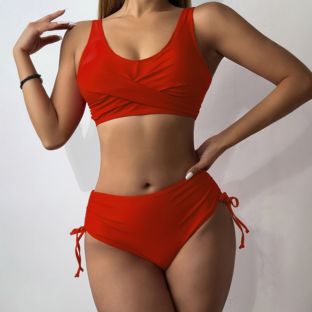 Damen Sportliches Bikini-Set mit Wickel-Design Drune