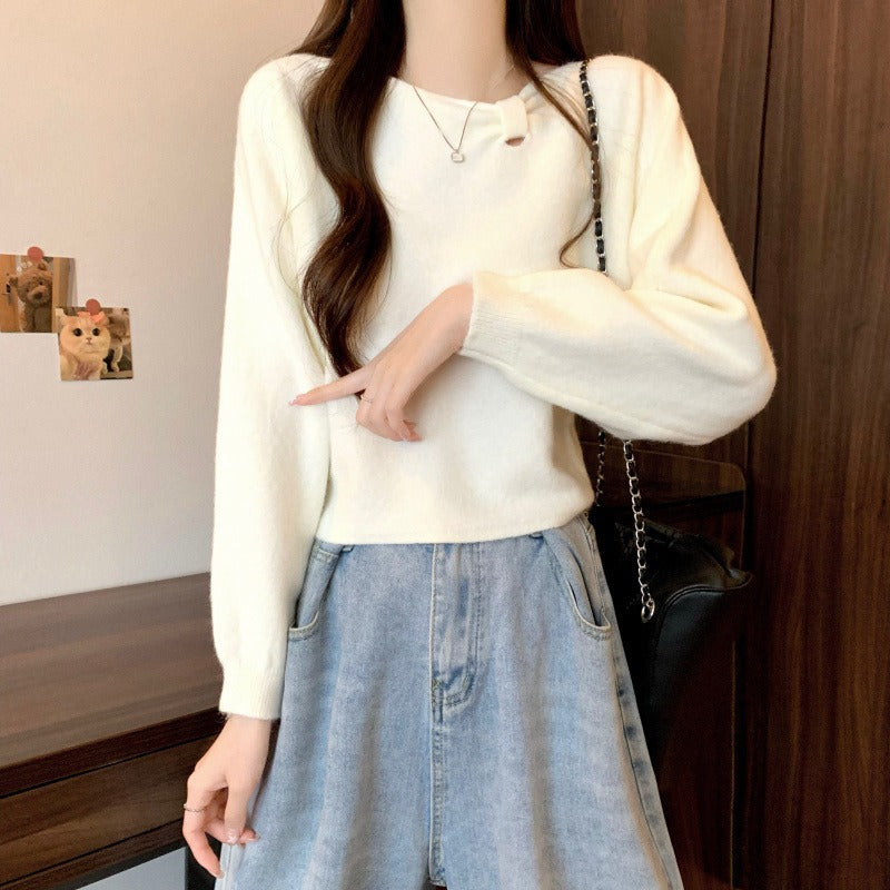 Damen Bequemer Pullover mit verspieltem Ausschnitt Drune