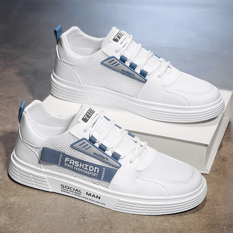 Herren Lässige Plateau-Sneaker mit atmungsaktivem Mesh- und Kunstleder-Mix Drune