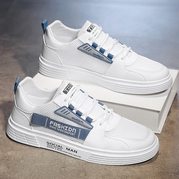 Herren Lässige Plateau-Sneaker mit atmungsaktivem Mesh- und Kunstleder-Mix Drune