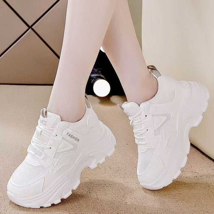 Damen Chunky Sneakers mit sportlichem Design und atmungsaktiver Obermaterialkombination Drune