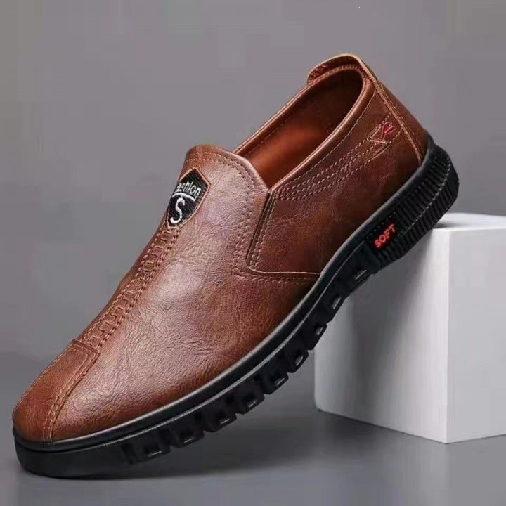 Herren Elegante und Bequeme Slip-On Lederschuhe Drune