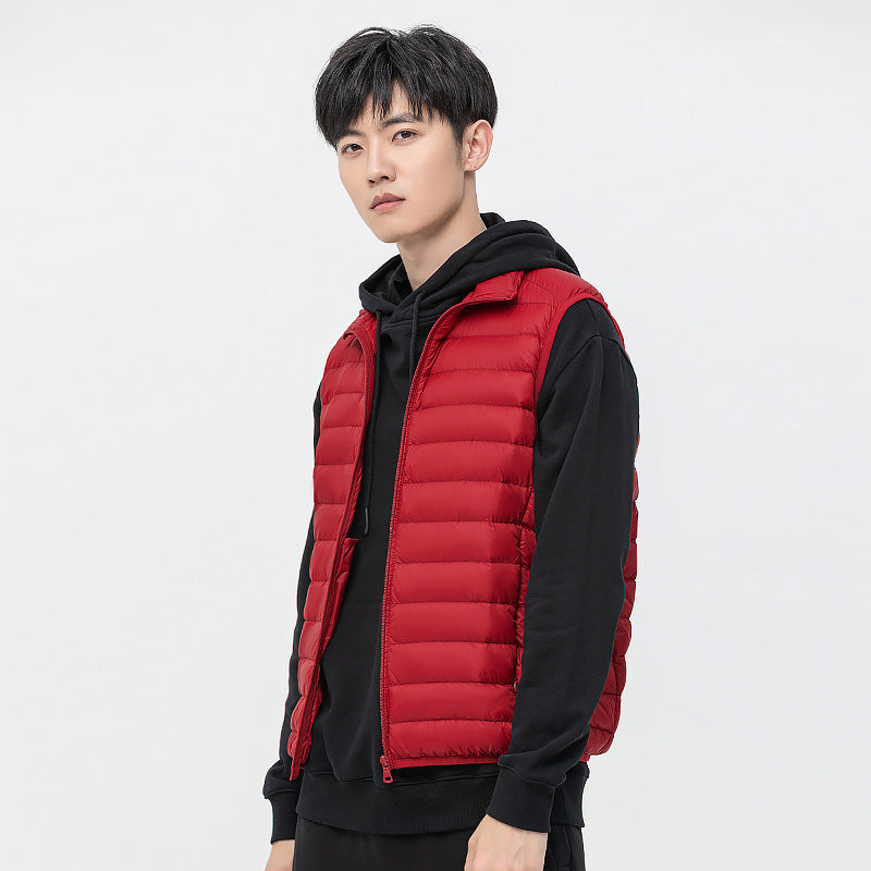 Herren Ärmellose Thermo‑Isolationsweste mit schlanker Silhouette und Stehkragen Drune