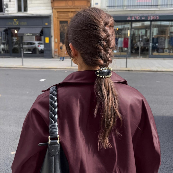 Damen Kunstlederjacke im modischen Oversized-Schnitt Drune