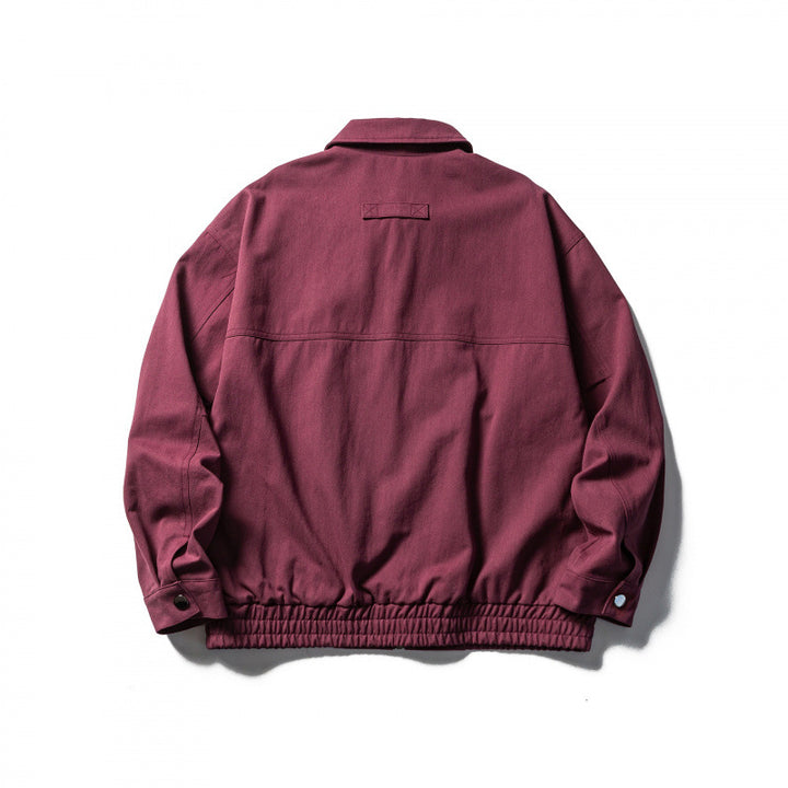 Herren Boxy-Workwear-Jacke mit durchgehendem Reißverschluss, aufgesetzten Pattentaschen und elastischem Bund Drune