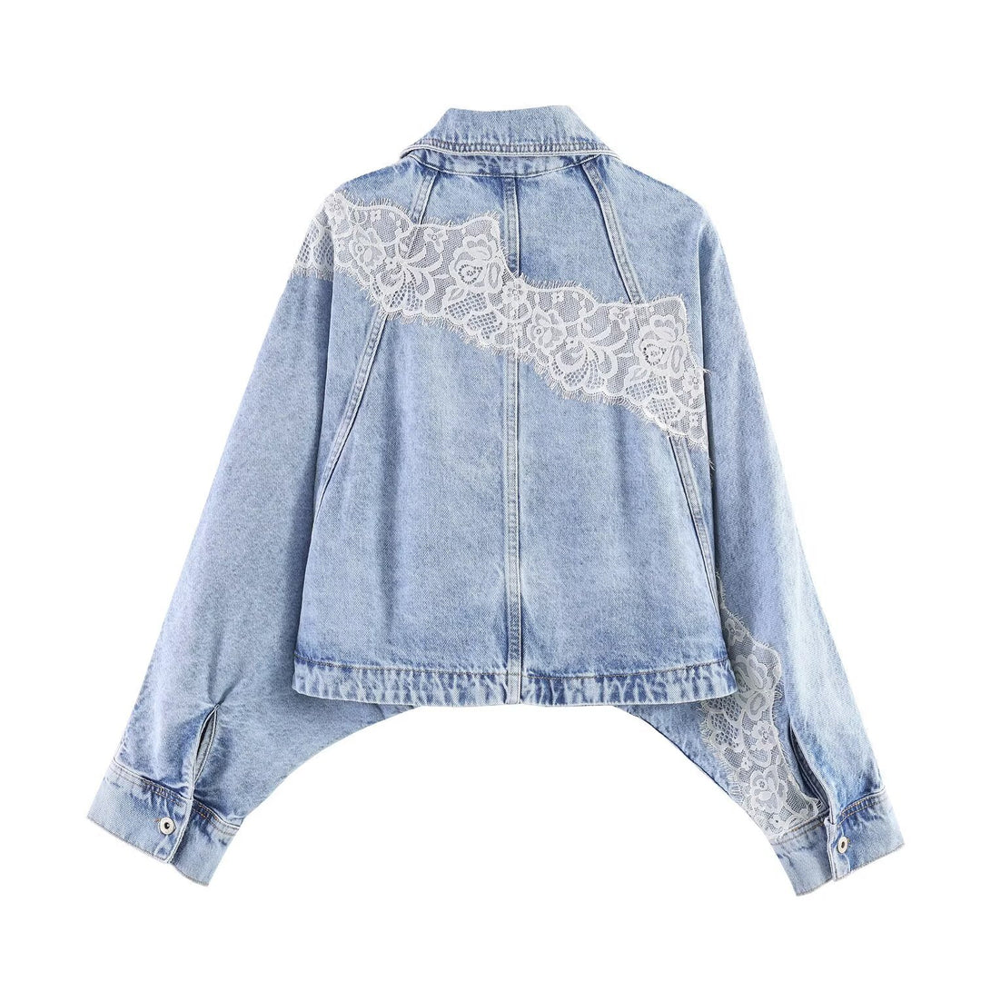 Damen Jeans-Set mit Cropped-Jeansjacke und lässiger High-Waist-Jeans Drune