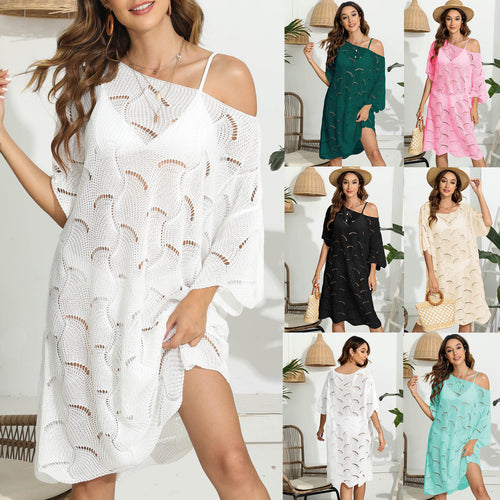 Damen luftiges Häkelkleid Drune