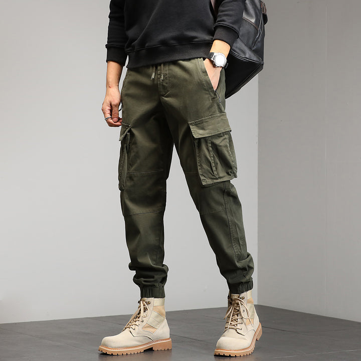 Herren Cargo-Joggerhose mit multifunktionalen Cargotaschen und elastischem Saum Drune