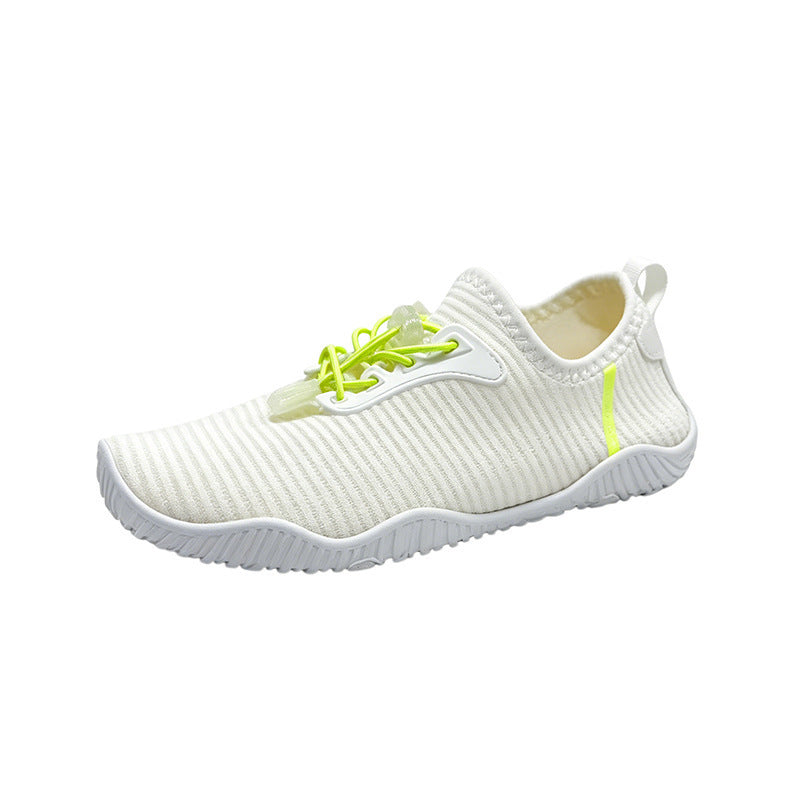 Damen Atmungsaktive Strick-Freizeitschuhe mit rutschfester Flexsohle und Schnell-Lacing Drune