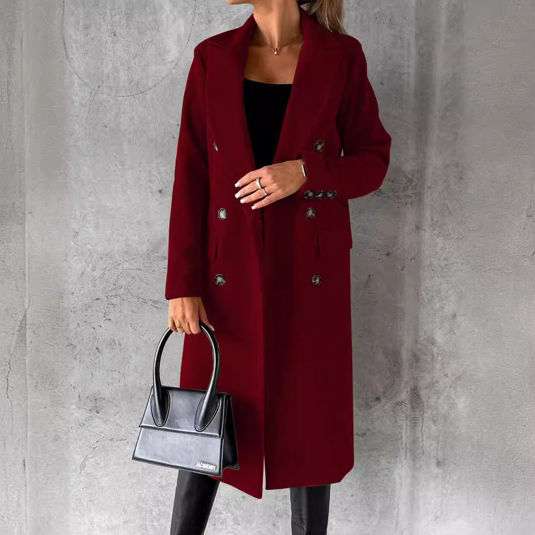 Damen Eleganter und zeitloser Trenchcoat mit doppelter Knopfleiste und praktischen Taschen Drune
