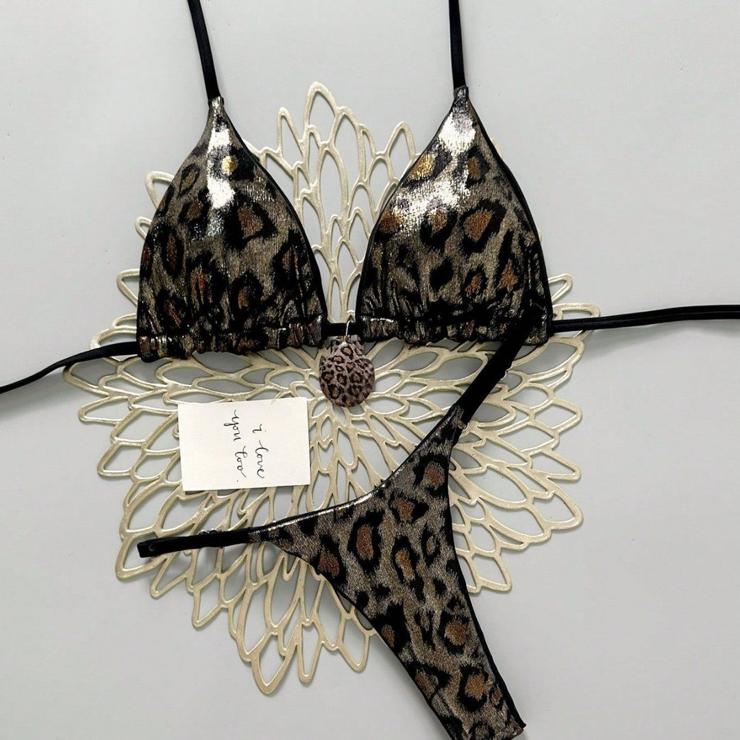 Damen Bunt bedruckter Triangel-Bikini Drune