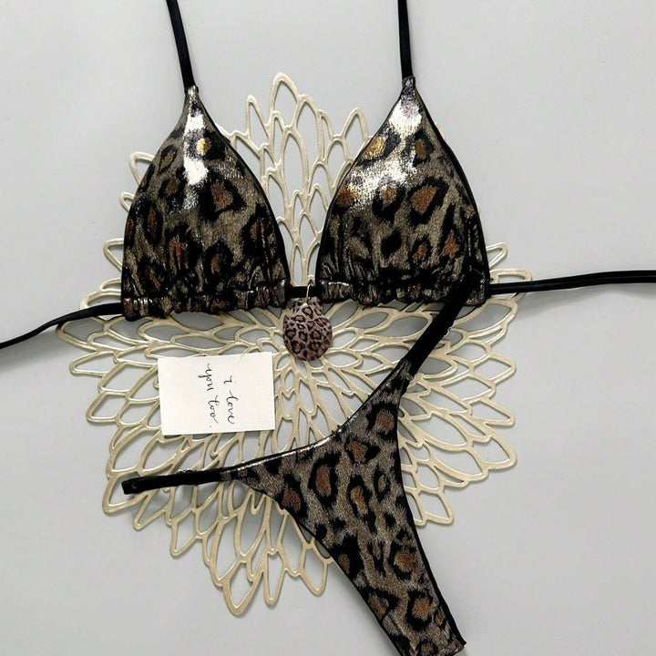 Damen Bunt bedruckter Triangel-Bikini Drune