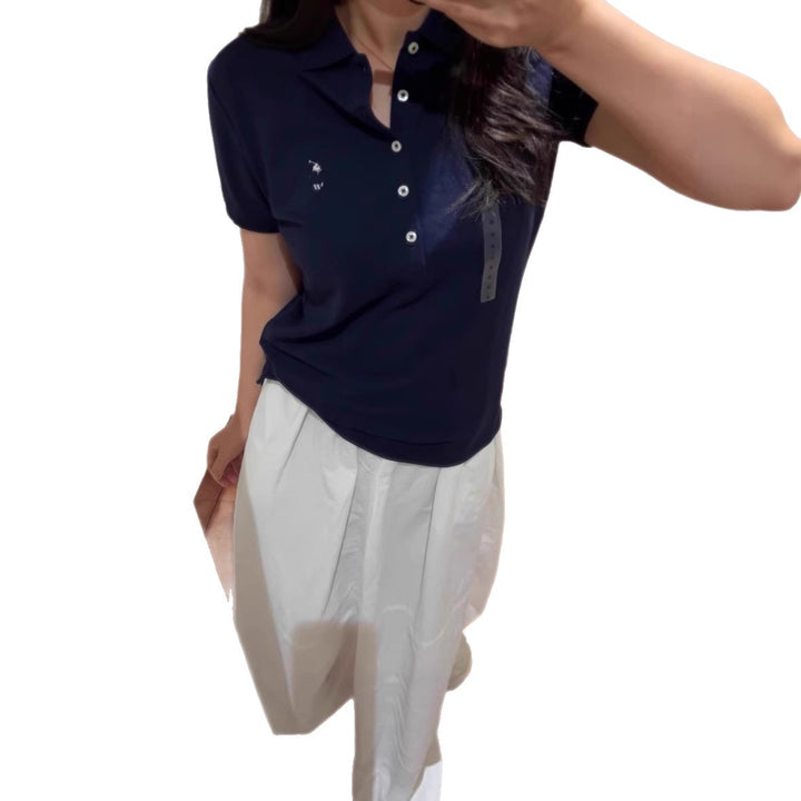 Damen Polo-Shirt mit Knopfleiste Drune