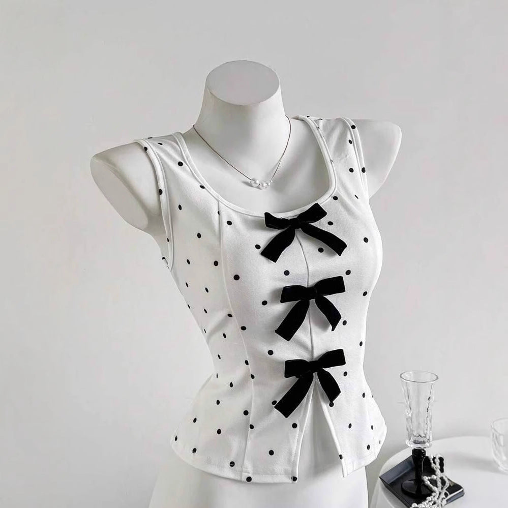 Damen Top mit Rüschendetails und Schleifen Drune