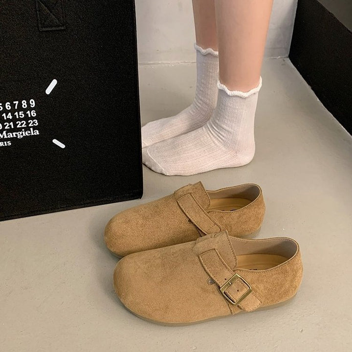 Damen Bequeme Clogs mit modischer Schnalle Drune