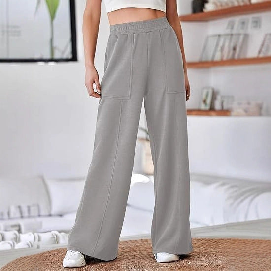Damen Weite Jersey-Hose mit elastischem Bund und praktischen Taschen Drune