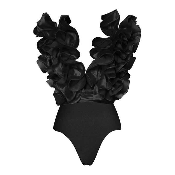 Damen auffälliges Badeanzug und Palazzo-Hose Set Drune