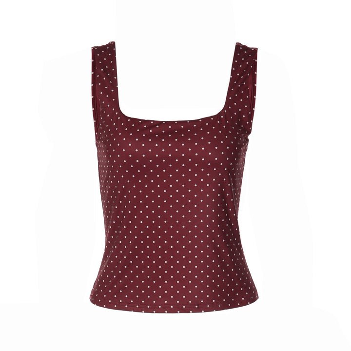 Damen Polka-Dots Crop-Top Drune