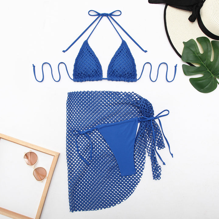 Damen Netzmuster Bikini-Set Drune