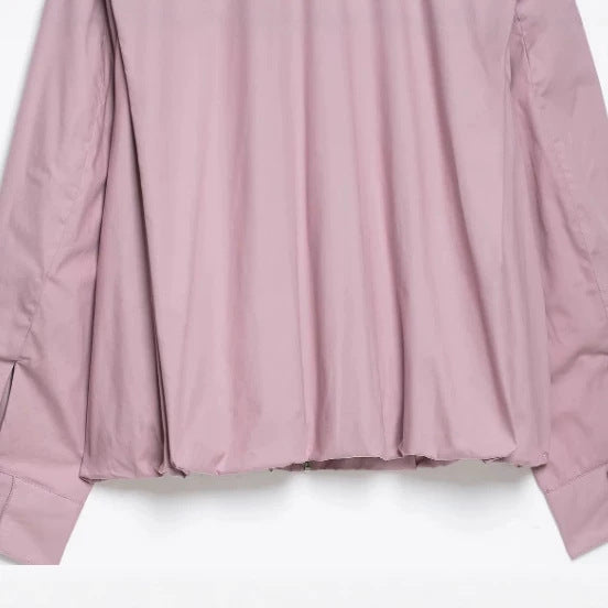 Damen Kurzweiter Blouson mit hohem Rollkragen und überlangen Manschetten Drune