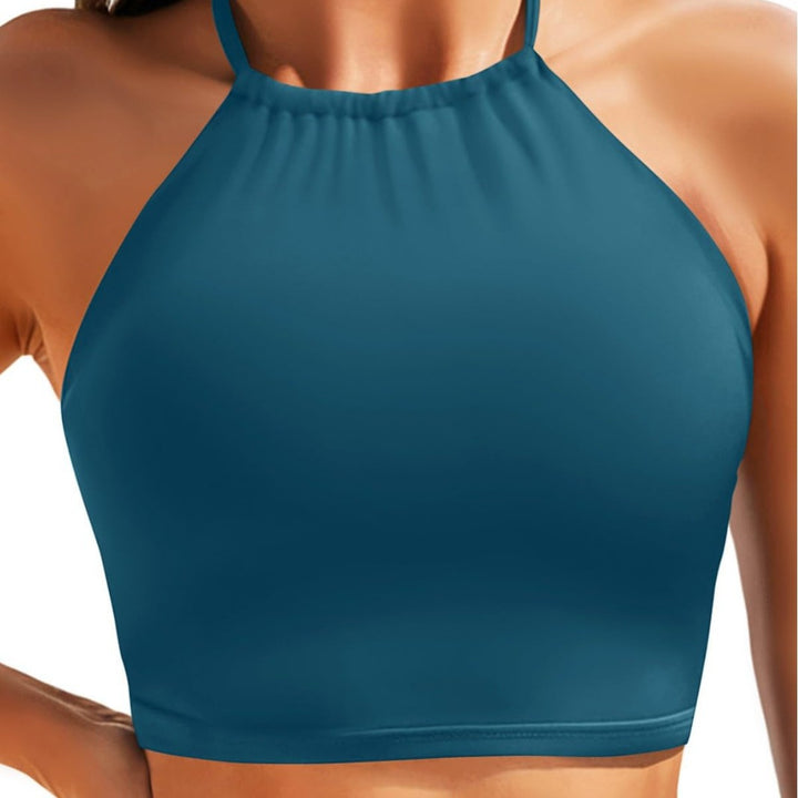 Damen Sportliches Bikini-Oberteil mit Halterneck-Design Drune