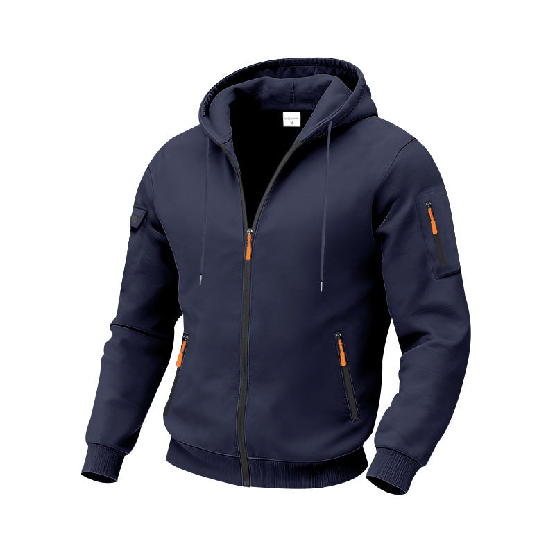 Herren funktionale Kapuzenjacke mit technischen Taschen Drune