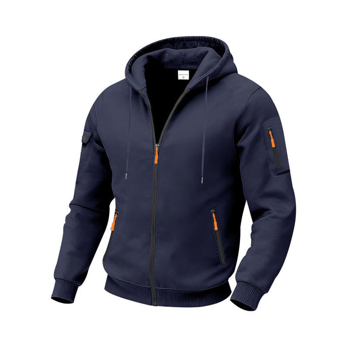 Herren funktionale Kapuzenjacke mit technischen Taschen Drune
