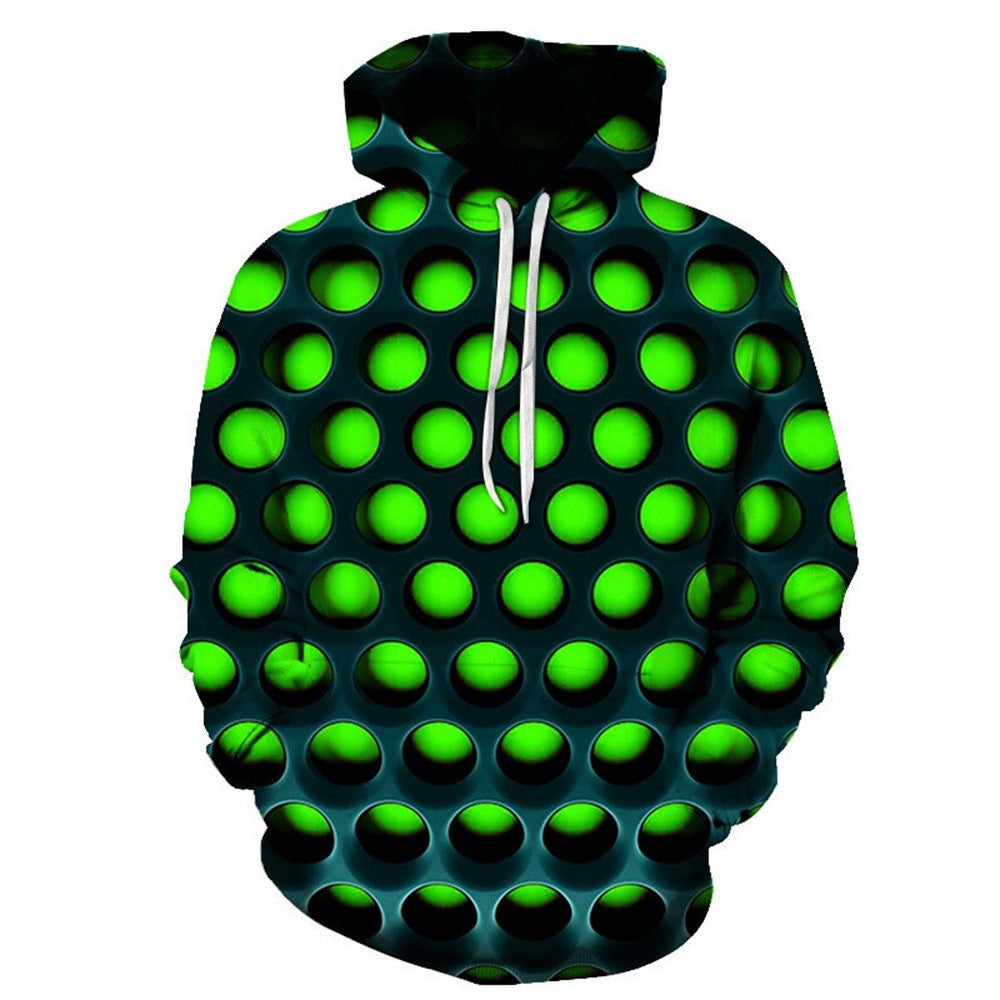 Damen Kreativer Kapuzenpullover mit geometrischem Muster Drune