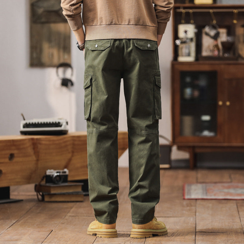 Herren Cargo-Hose im Utility-Stil mit Elastikbund, Kordelzug und Mehrfach-Taschen Drune