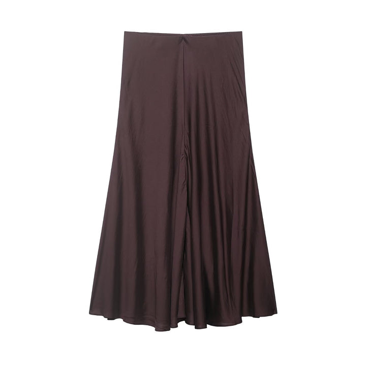 Damen Fließender Maxirock mit taillenhohem Bund und A‑Linien‑Silhouette Drune