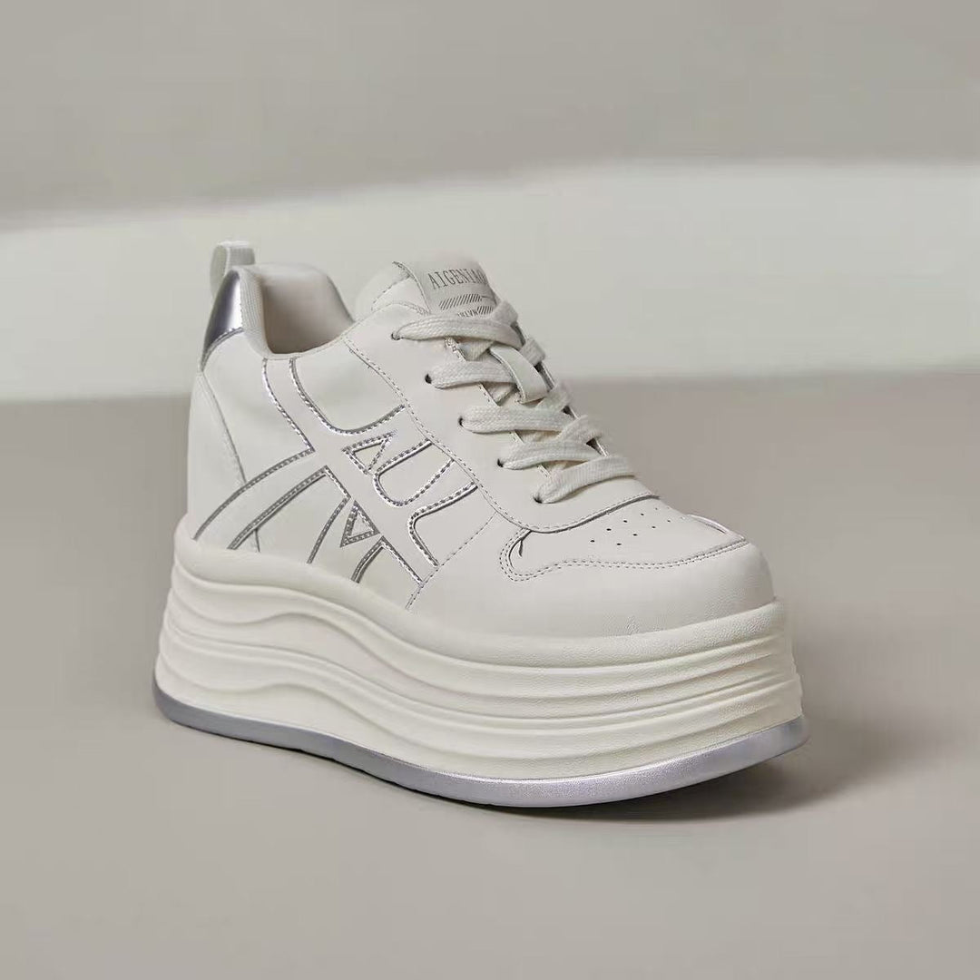 Damen Plateau Sneaker mit grafischem Muster und dämpfender Sohle Drune