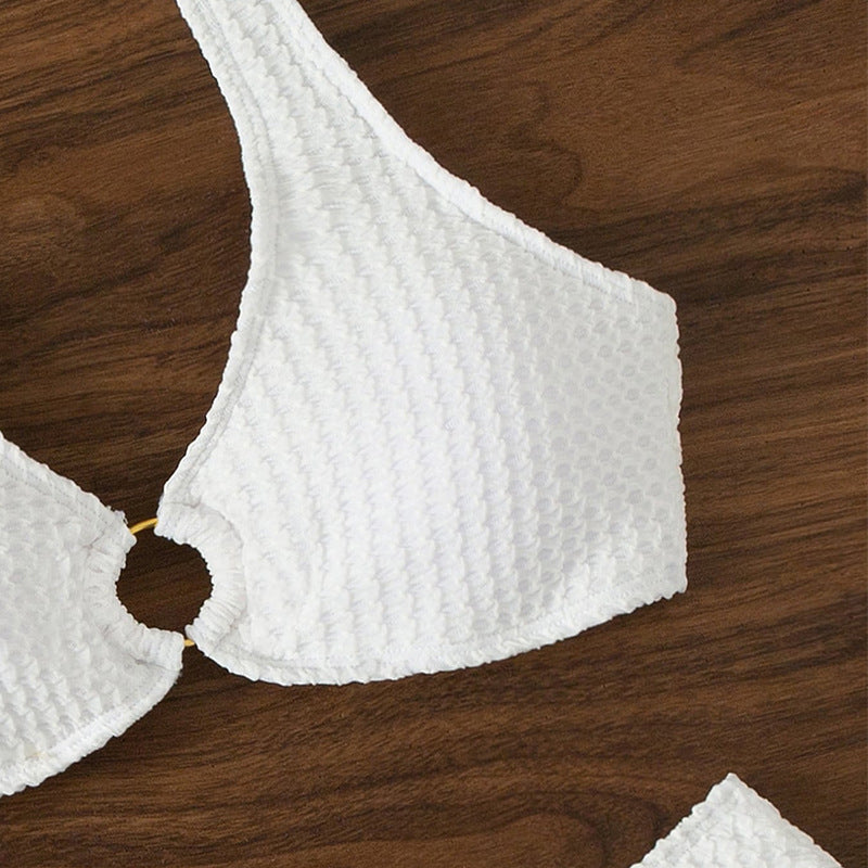 Damen Hochgeschnittener Triangel-Bikini mit Ringdetail Drune