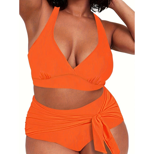 Damen Zweiteiliges Badeoutfit mit lässigem Wickelrock Drune