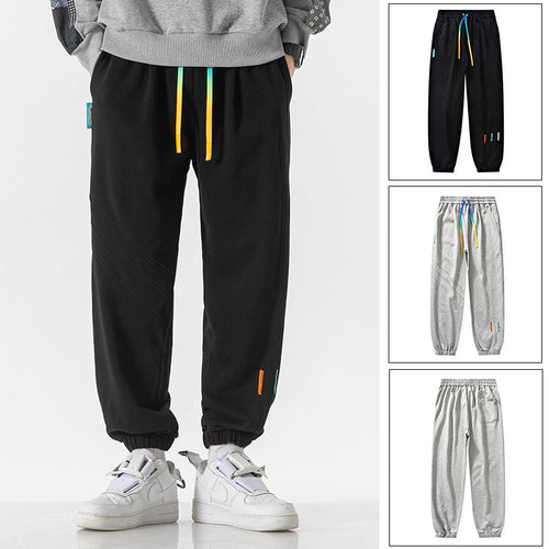 Herren Oversized Jogger-Sweatpants aus Baumwollmix mit Kordelzug und elastischen Bündchen Drune