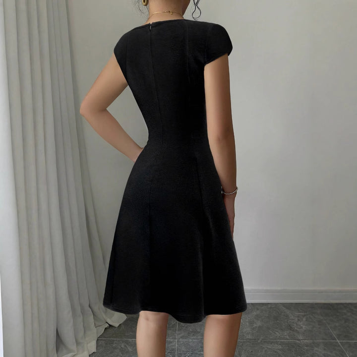 Damen Ärmelloses A-Linien Kleid mit quadratischem Ausschnitt Drune