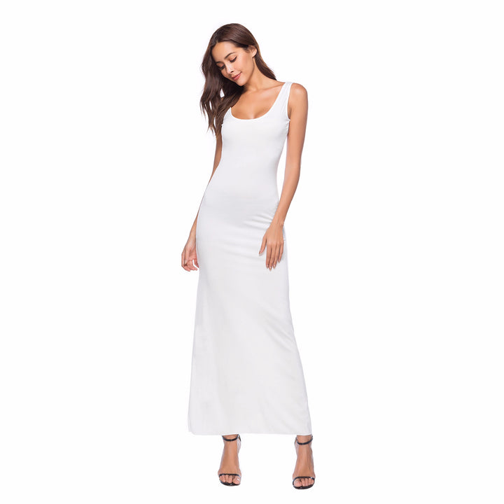 Damen Bodycon Maxikleid mit tiefem Ausschnitt und figurbetontem Schnitt Drune